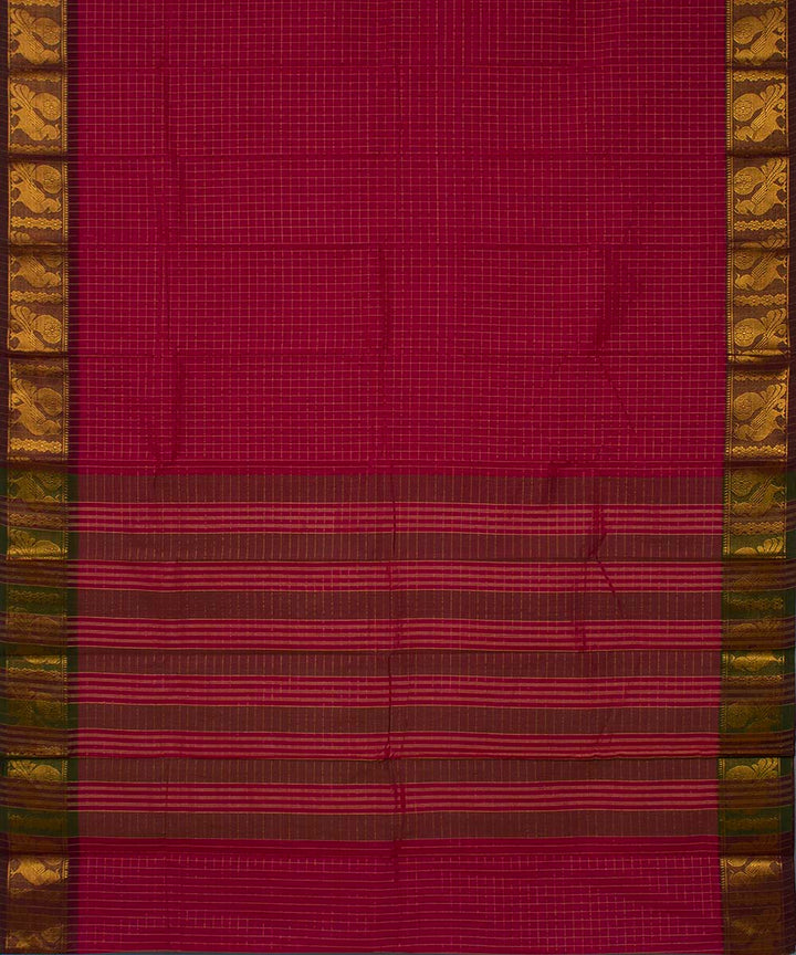 Pink handwoven tamilnadu chettinadu cotton saree