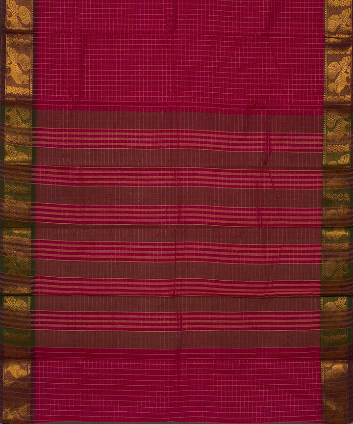 Pink handwoven tamilnadu chettinadu cotton saree