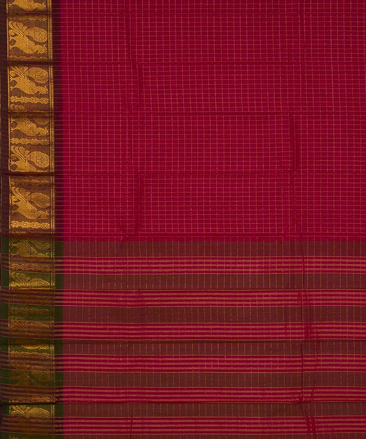 Pink handwoven tamilnadu chettinadu cotton saree