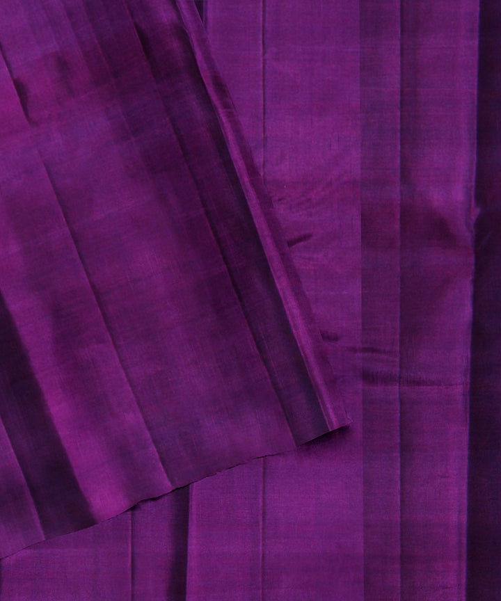 Purple golden pallu silk handloom kancheepuram saree