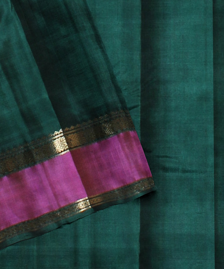 Lime green stripes green pallu silk handloom kancheepuram saree