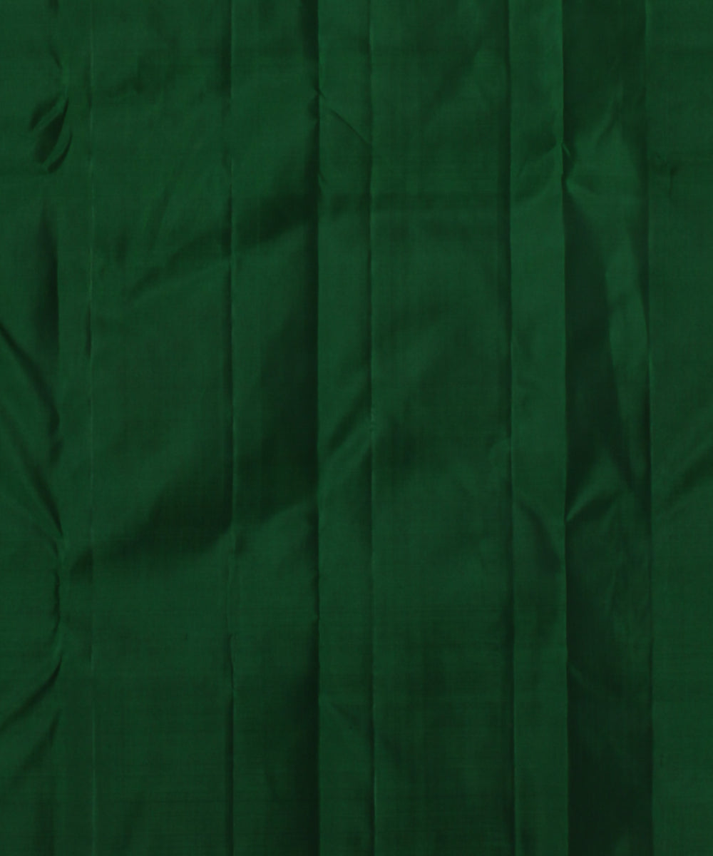 Cyan green red meenakari work handwoven kancheepuram silk saree