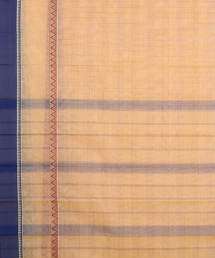 Yellow handwoven narayanapet cotton saree