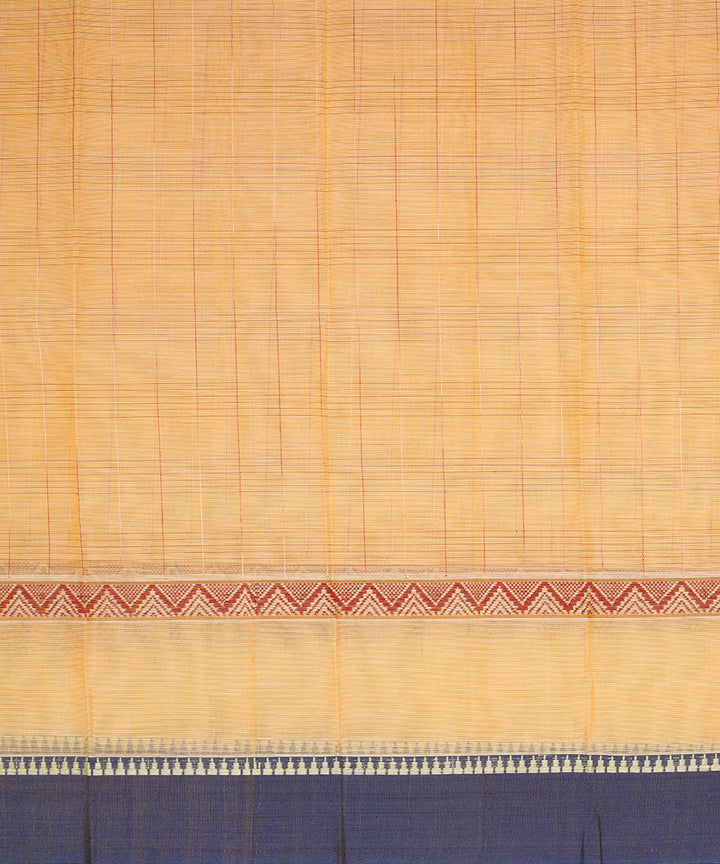 Yellow handwoven narayanapet cotton saree