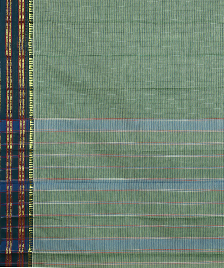 Leaf green handwoven narayanapet cotton saree