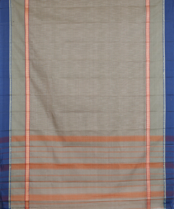 Grey handwoven narayanapet cotton saree