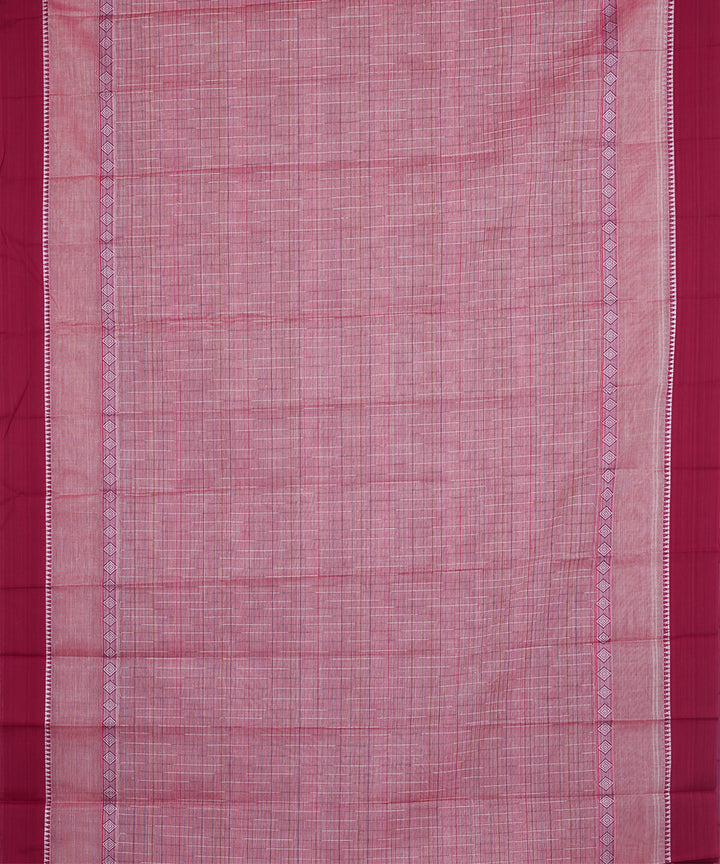 Purple magenta handwoven narayanapet cotton saree