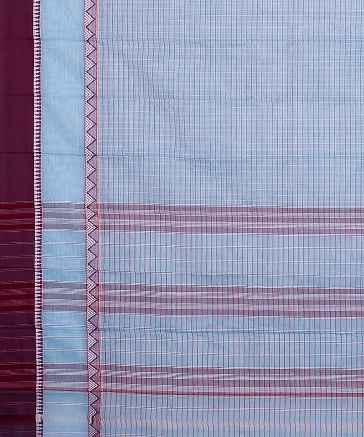 Sky blue handwoven narayanapet cotton saree