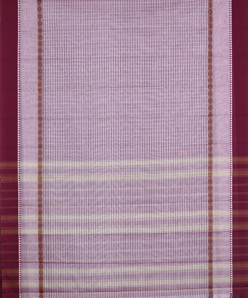 Purple handwoven narayanapet cotton saree