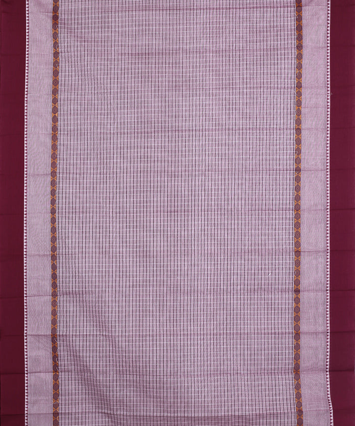 Purple handwoven narayanapet cotton saree