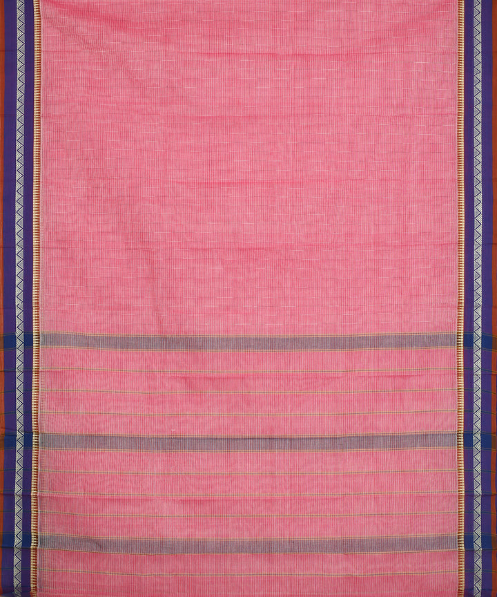 Pink handwoven narayanapet cotton saree