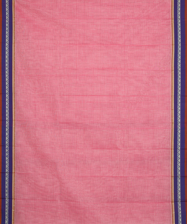 Pink handwoven narayanapet cotton saree