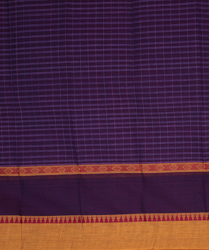 Navy blue handwoven narayanapet cotton saree