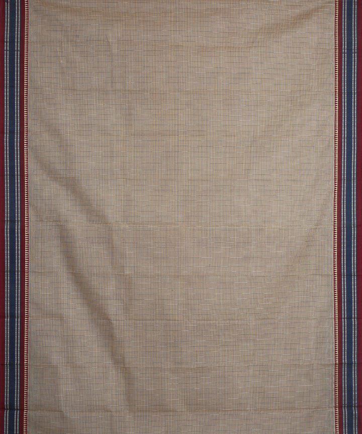 Grey narayanapet handwoven cotton saree