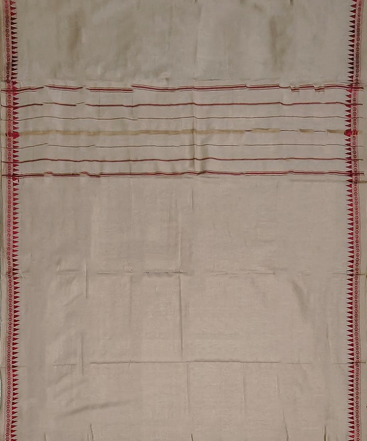 Beige handwoven cotton sambalpuri dhoti
