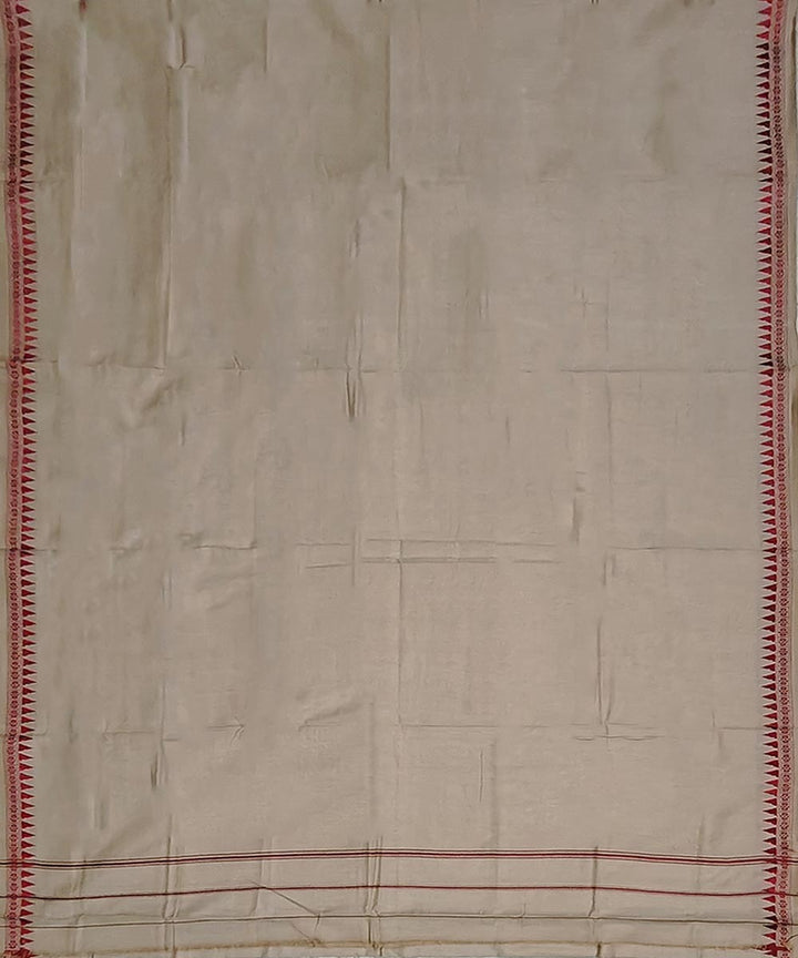Beige handwoven cotton sambalpuri dhoti