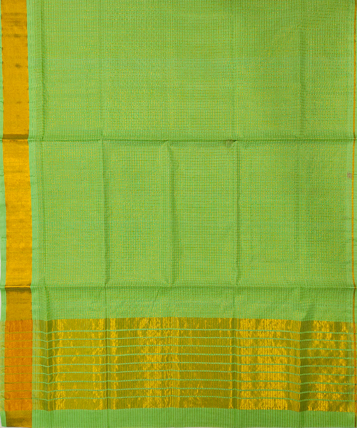 Light green with zari pallu cotton venkatagiri handwoven saree