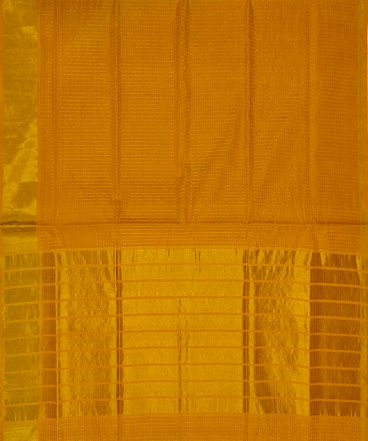 Mustard cotton venkatagiri handwoven saree