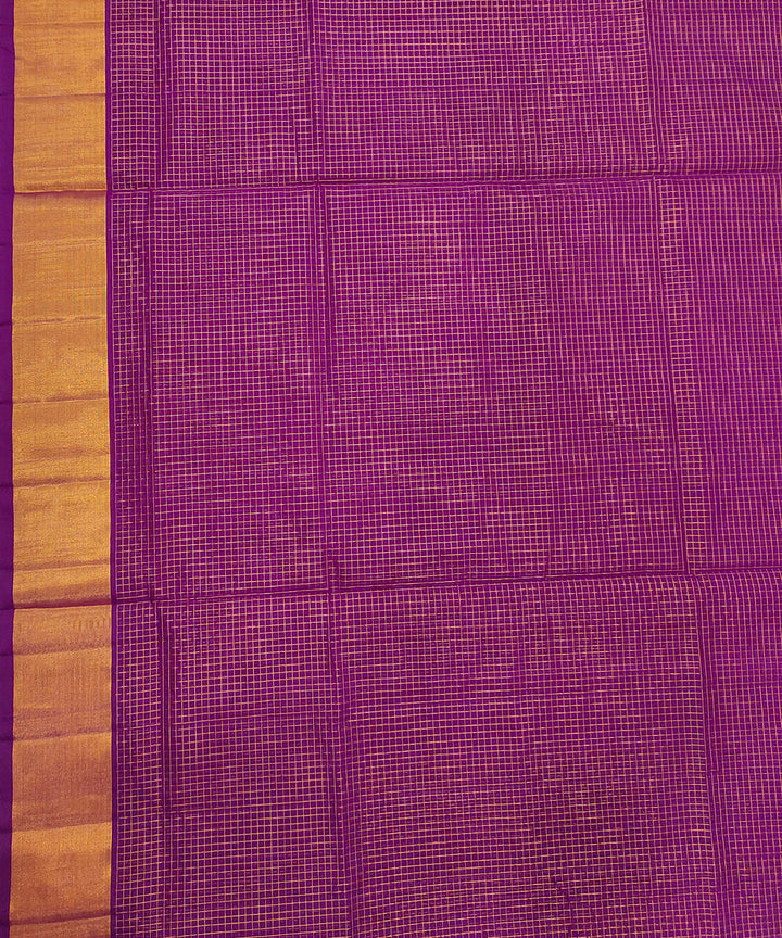 Purple cotton venkatagiri handwoven saree