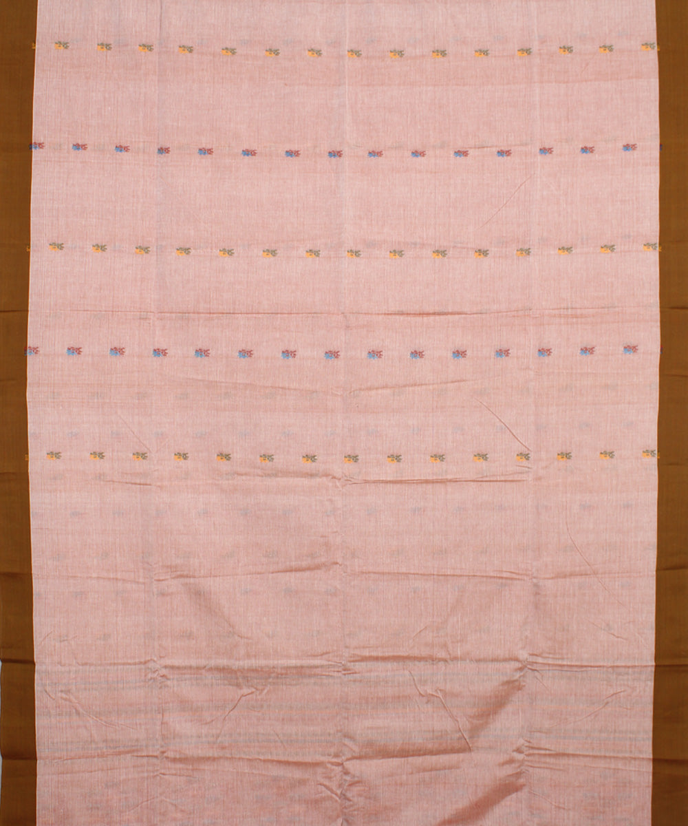 Sand mercerised cotton handloom bengal saree