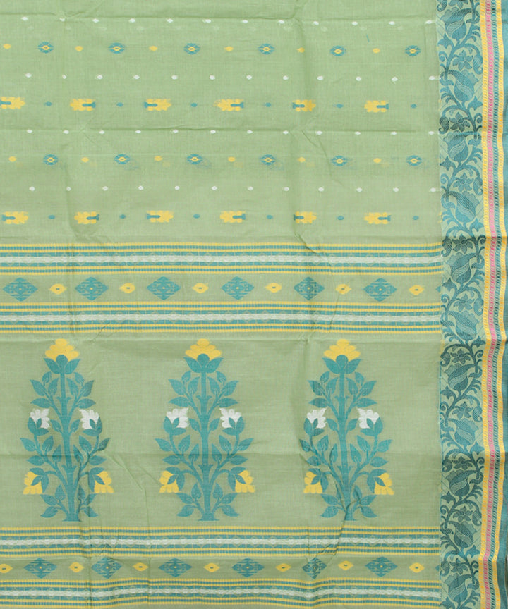 Light green cotton handloom bengal tangail saree