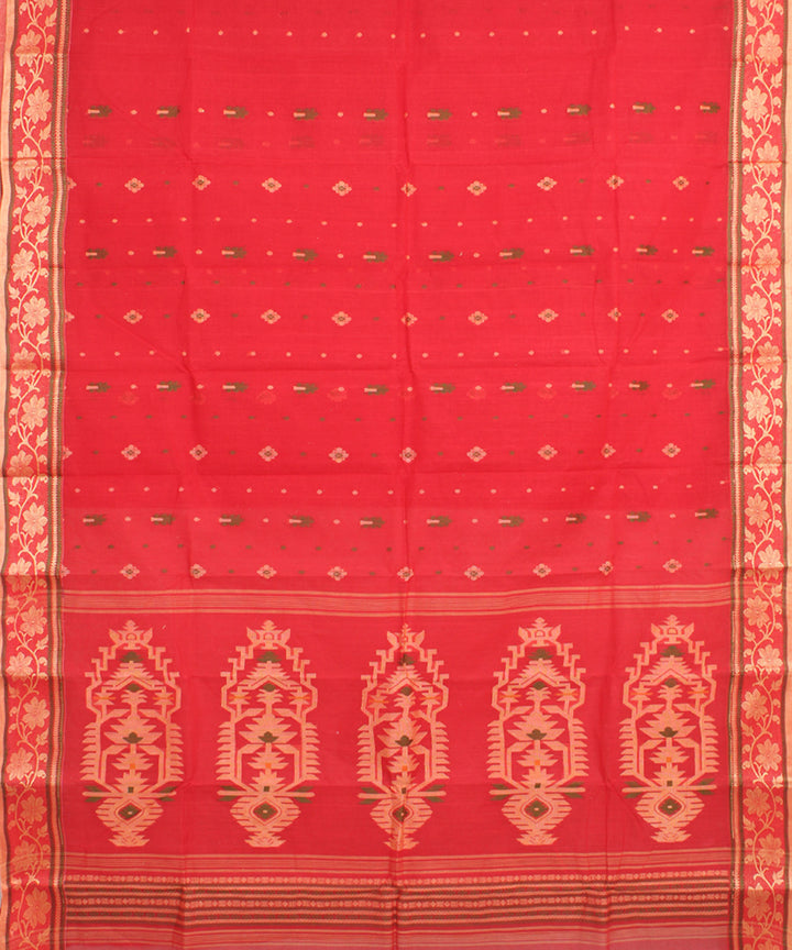 Red cotton handloom bengal tangail saree