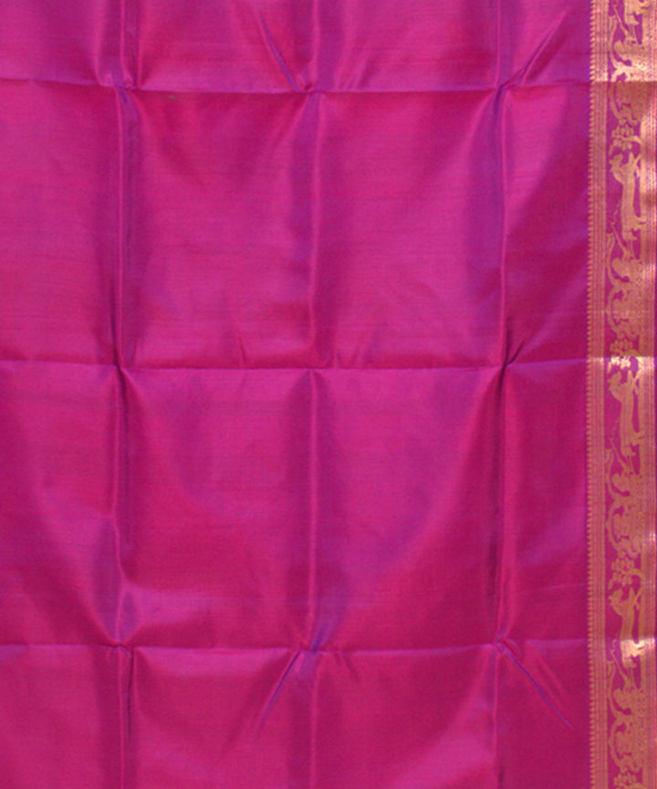 Royal blue double shaded handwoven silk baluchari saree