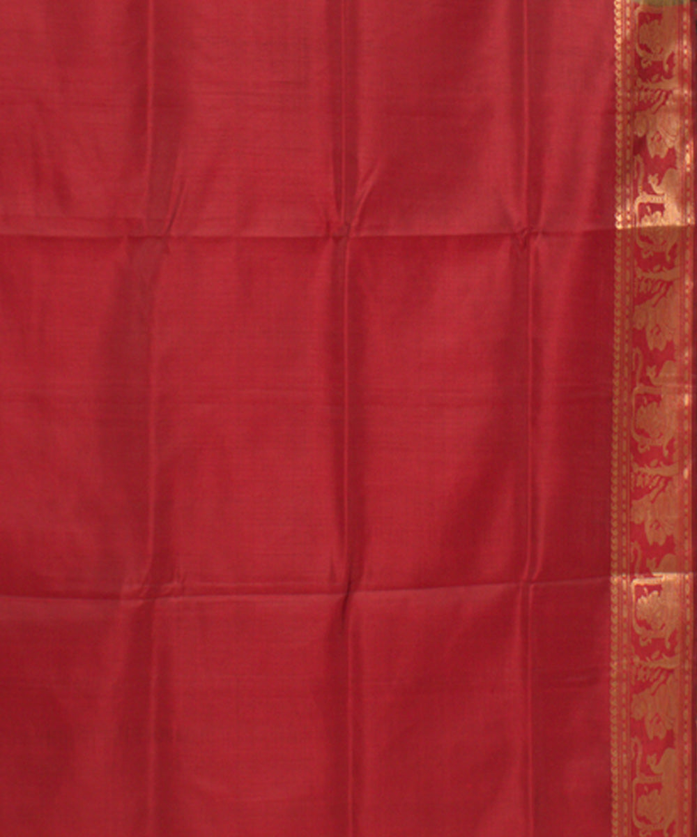 Maroon handloom silk baluchari saree