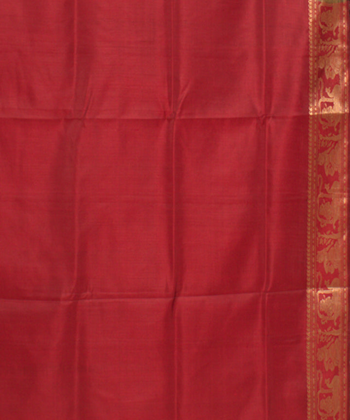 Maroon handloom silk baluchari saree