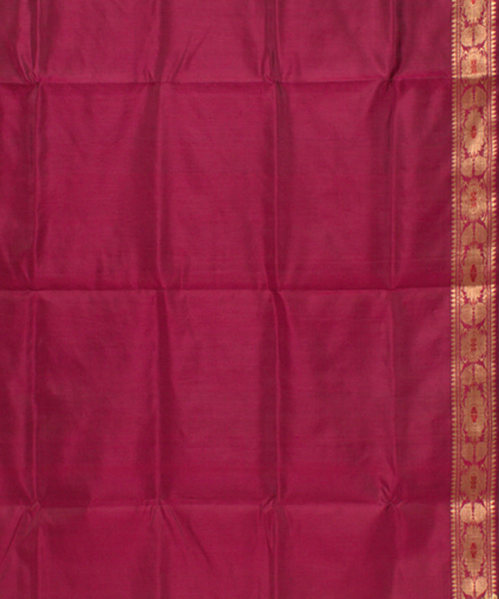 Maroon traditional handwoven silk baluchari saree