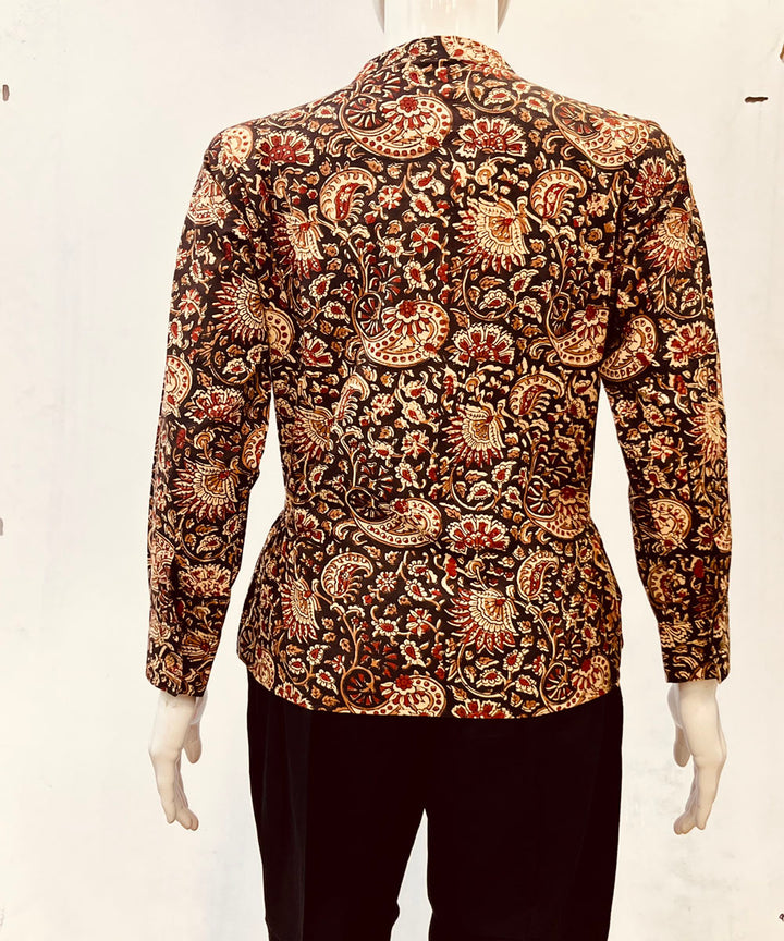Multicolor cotton kalamkari handblock printed top