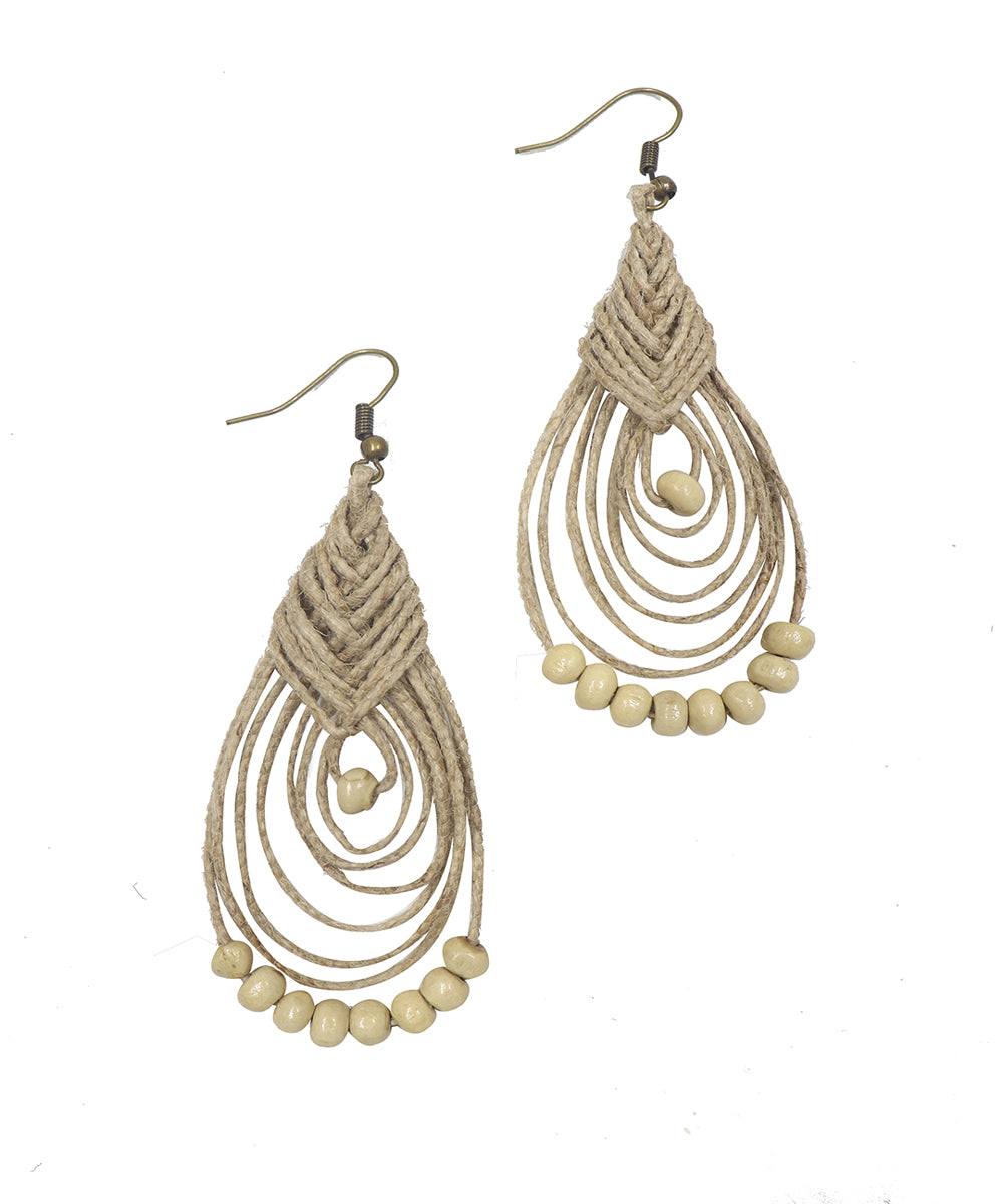 Handmade jute earring