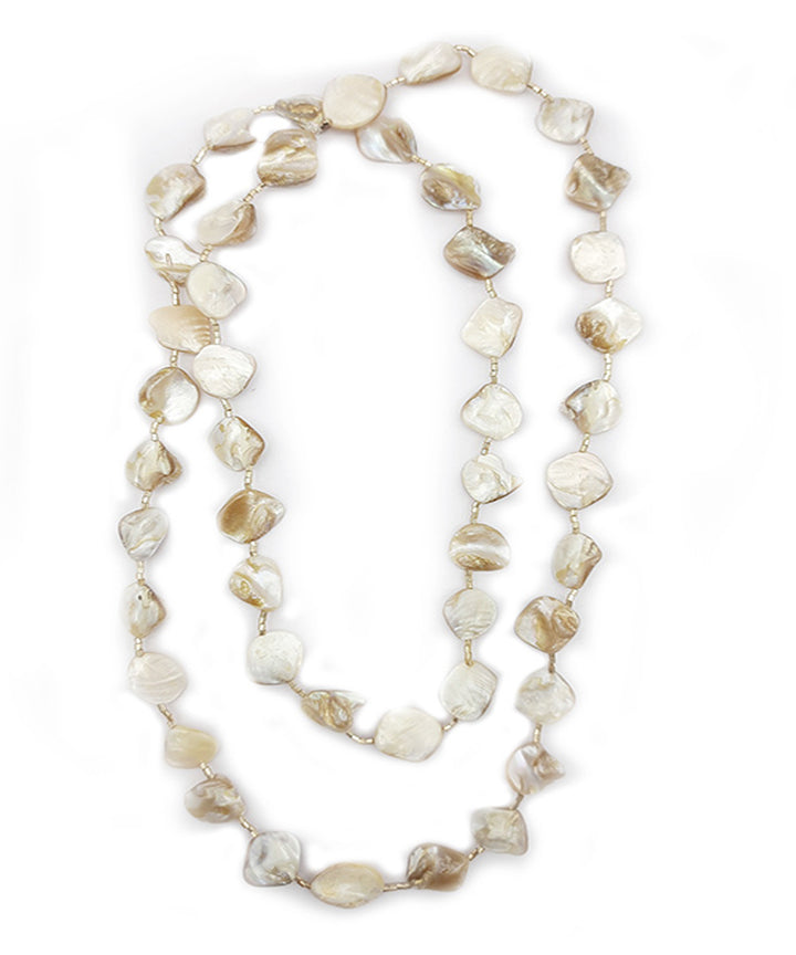 Sea secrets pebble handcrafted mother of pearl necklace