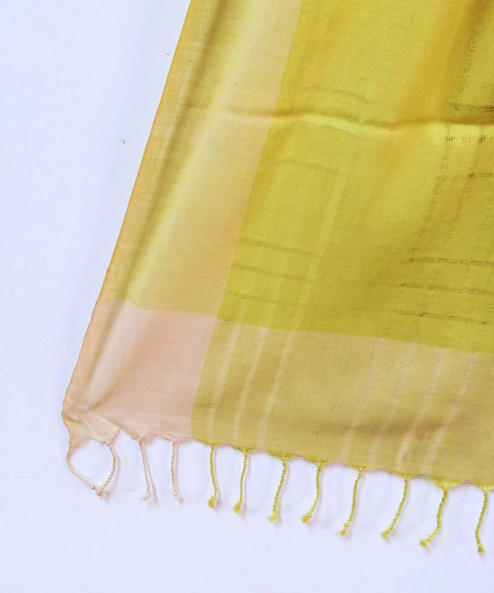 Lime green handwoven cotton stole