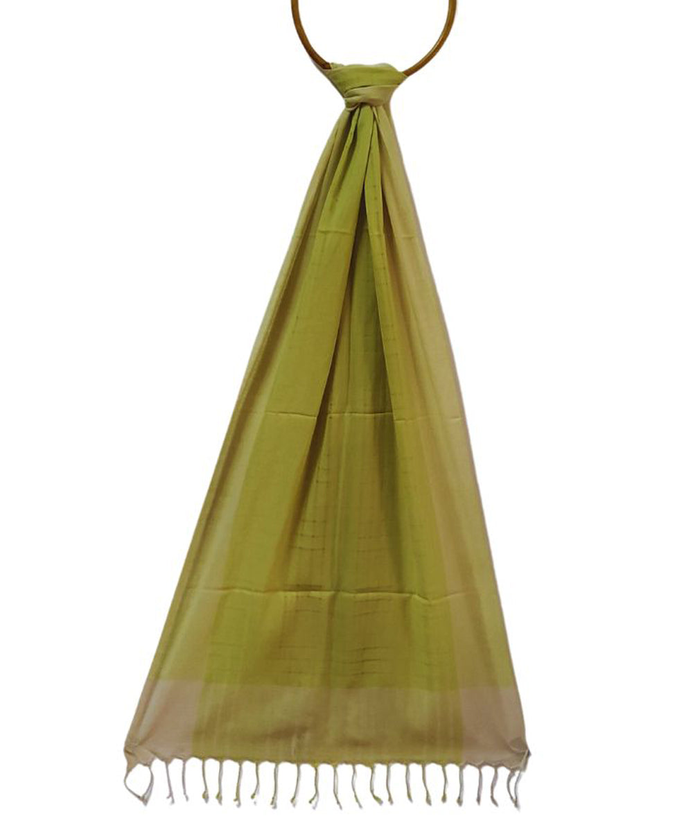 Lime green handwoven cotton stole