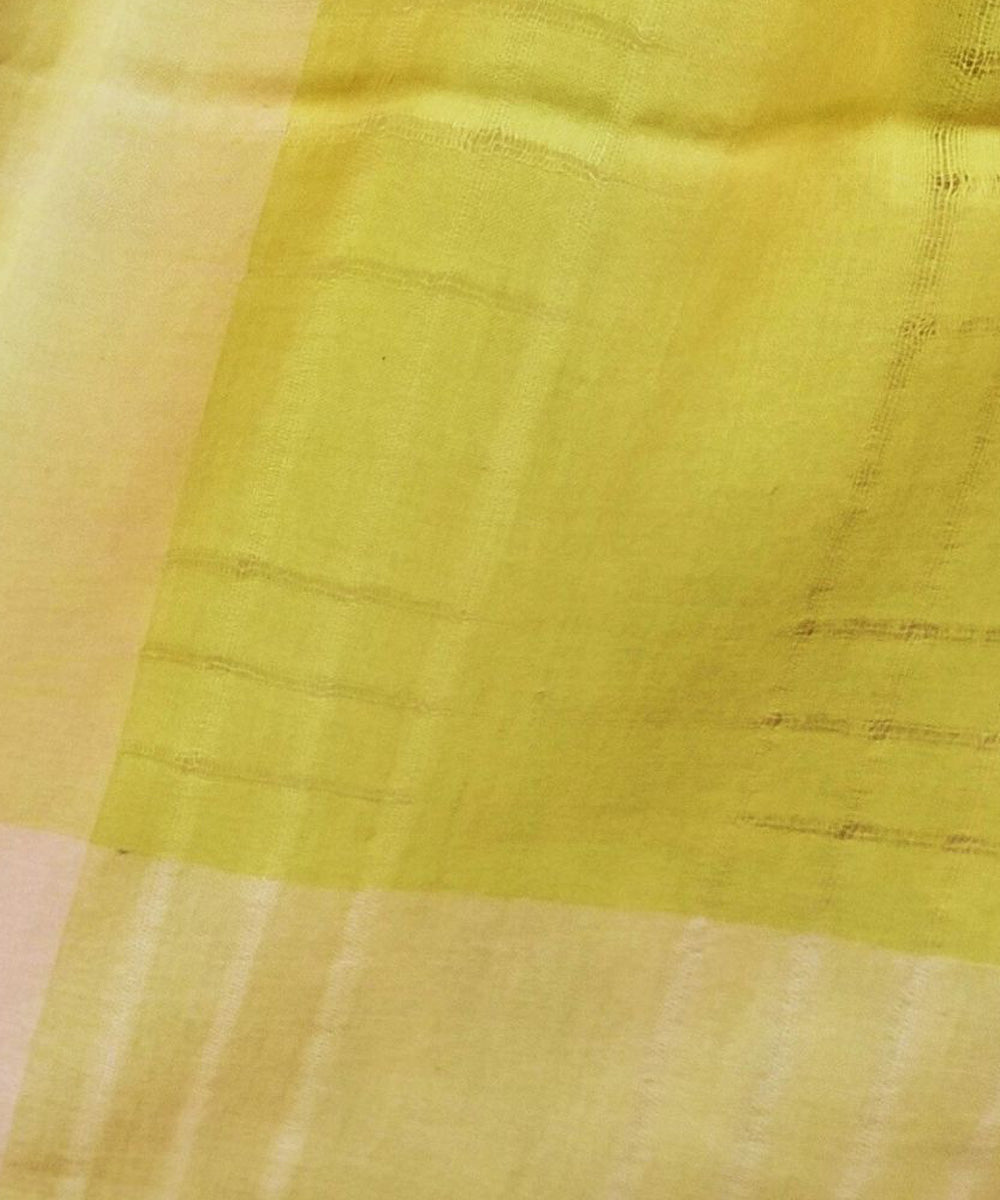 Lime green handwoven cotton stole