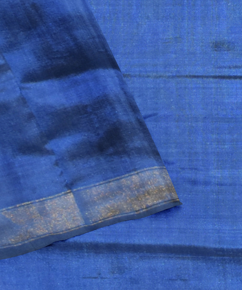 Turquoise blue handwoven silk patola saree