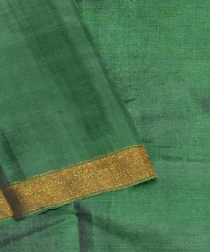 Dark green handwoven patola silk saree