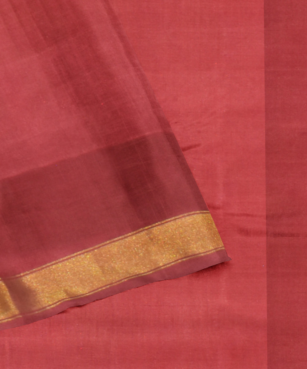 Yellow maroon silk handloom patola saree