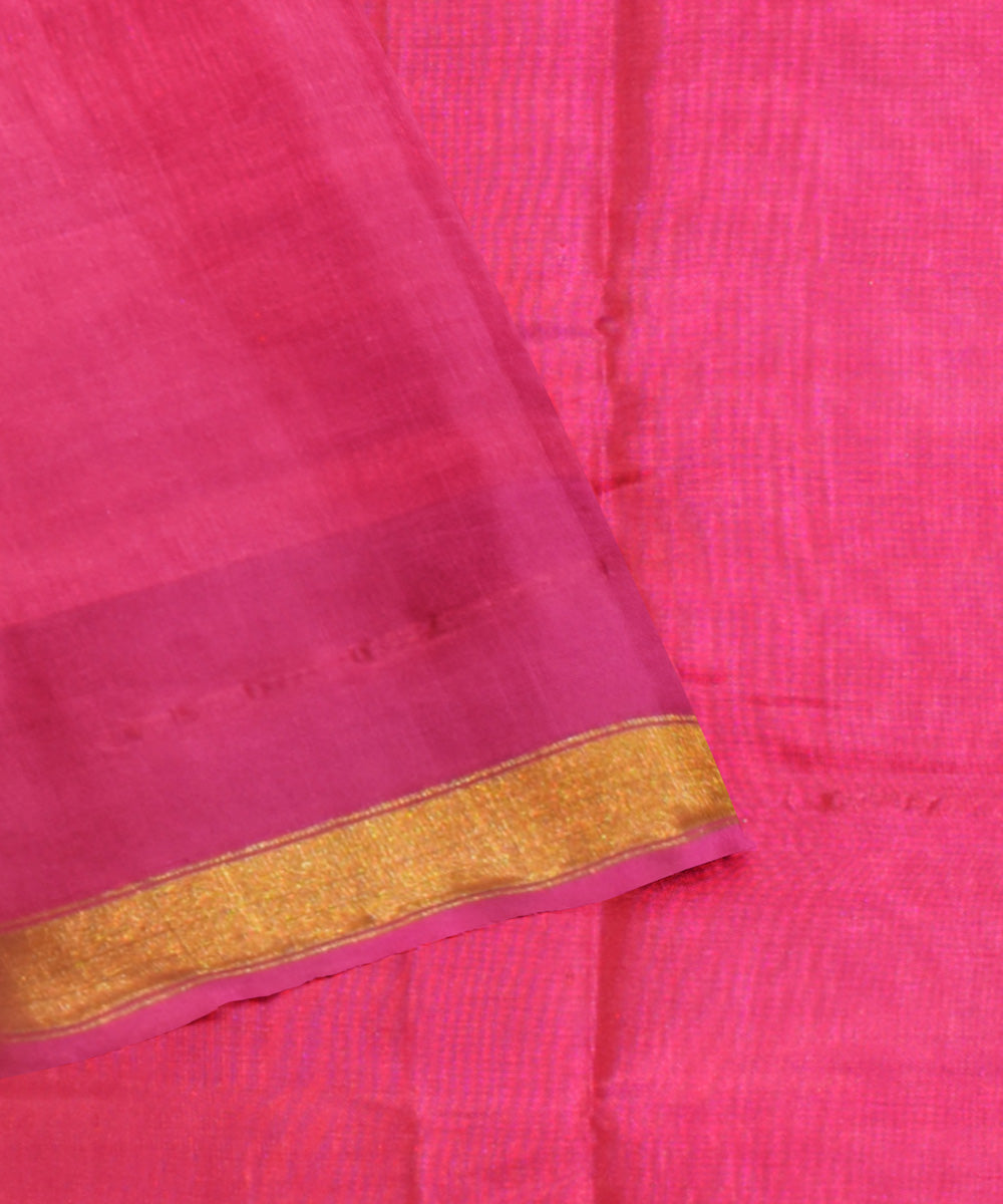 Pink handwoven patola silk saree