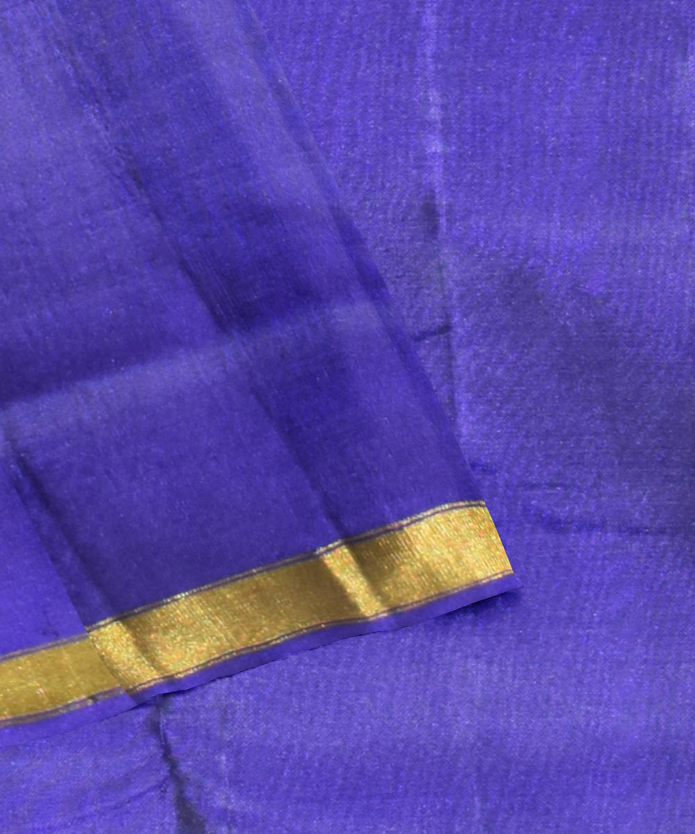 Navy blue patola silk handloom saree