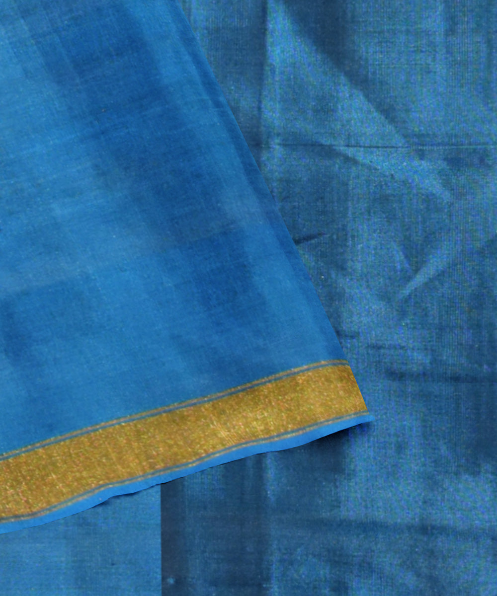 Turquoise blue silk handwoven patola saree