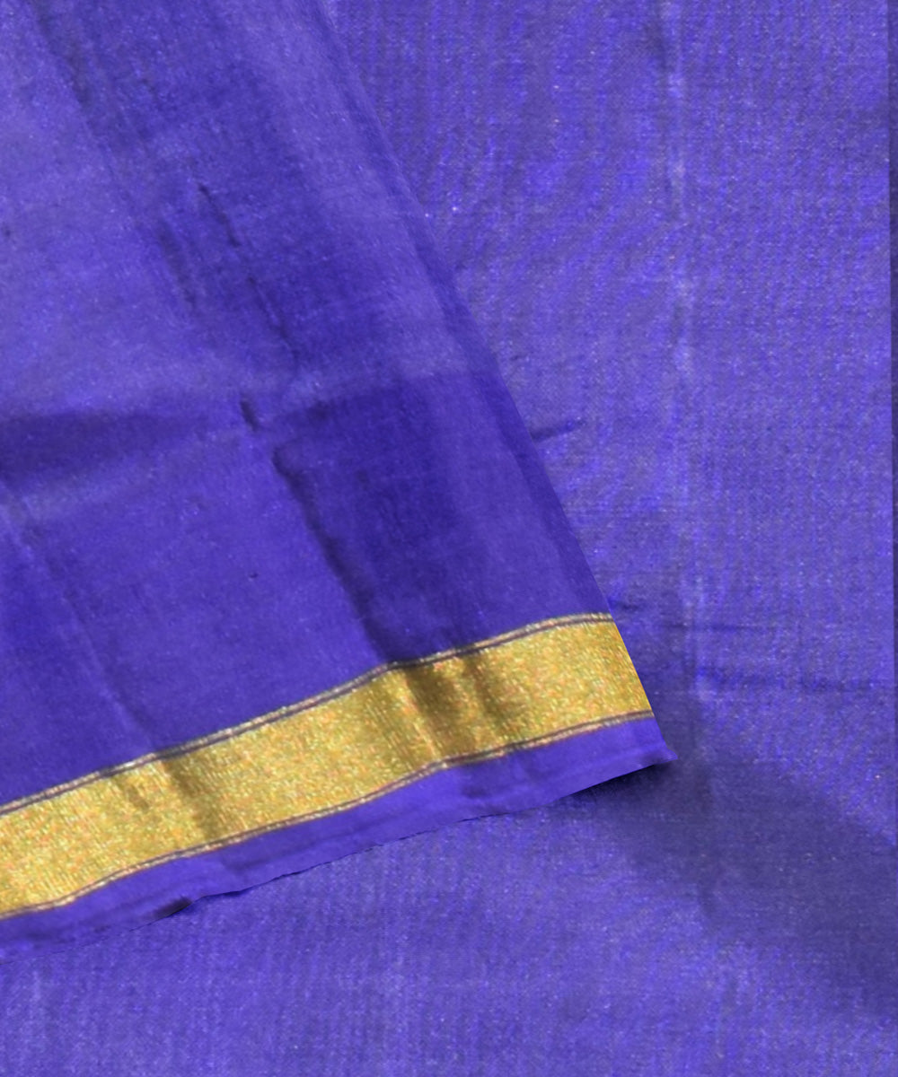 Navy blue silk handloom patola saree