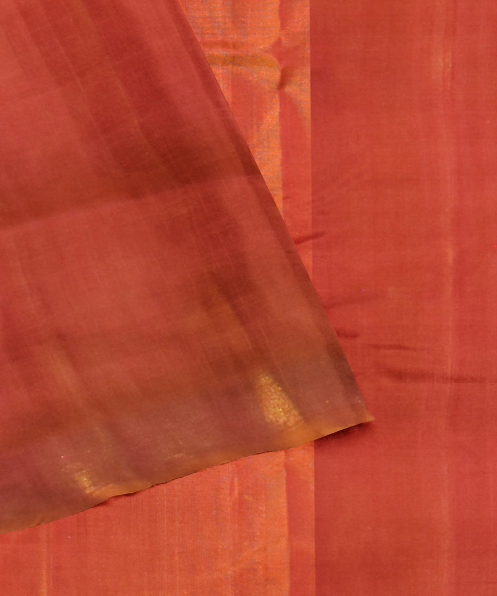 Orange handloom patola silk saree