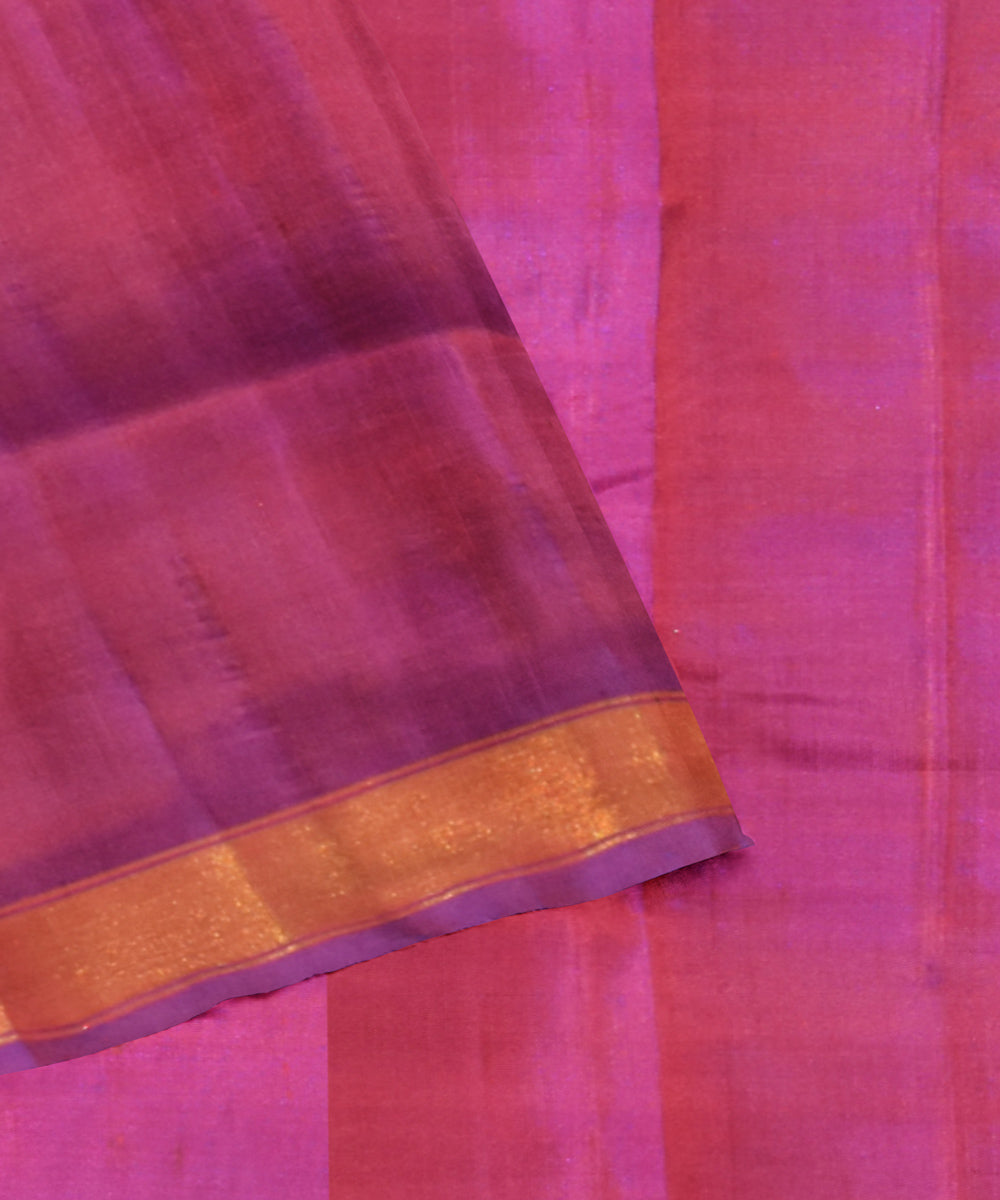 Turquise purple silk handloom patola saree