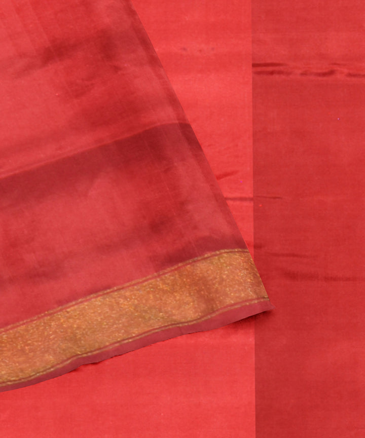 Deep red silk handloom patola saree