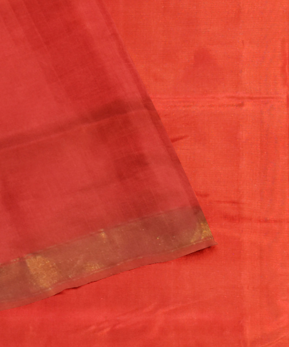 Orange silk handloom patola saree