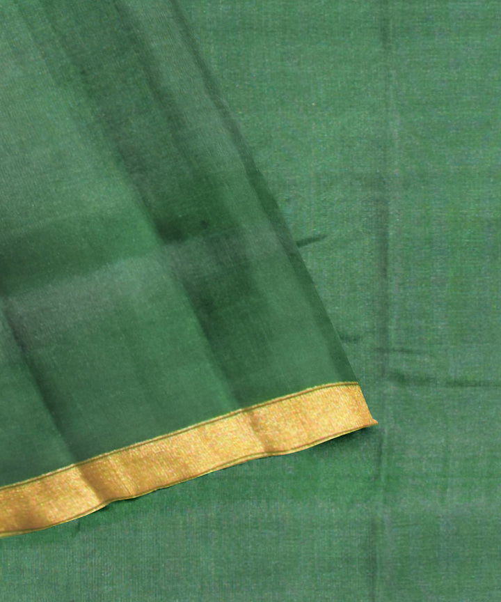 Dark green handloom patola silk saree