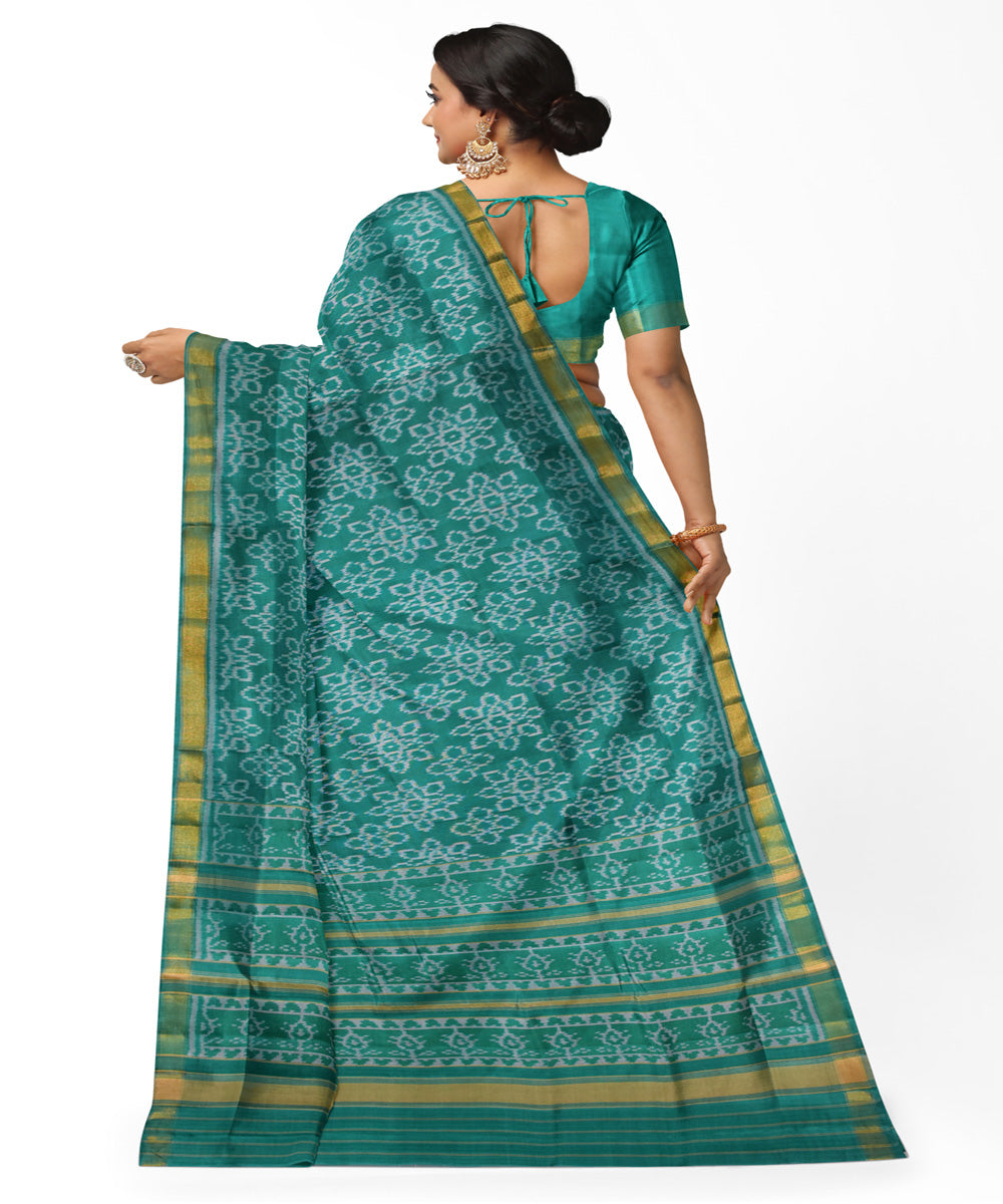 Light green silk handloom patola saree