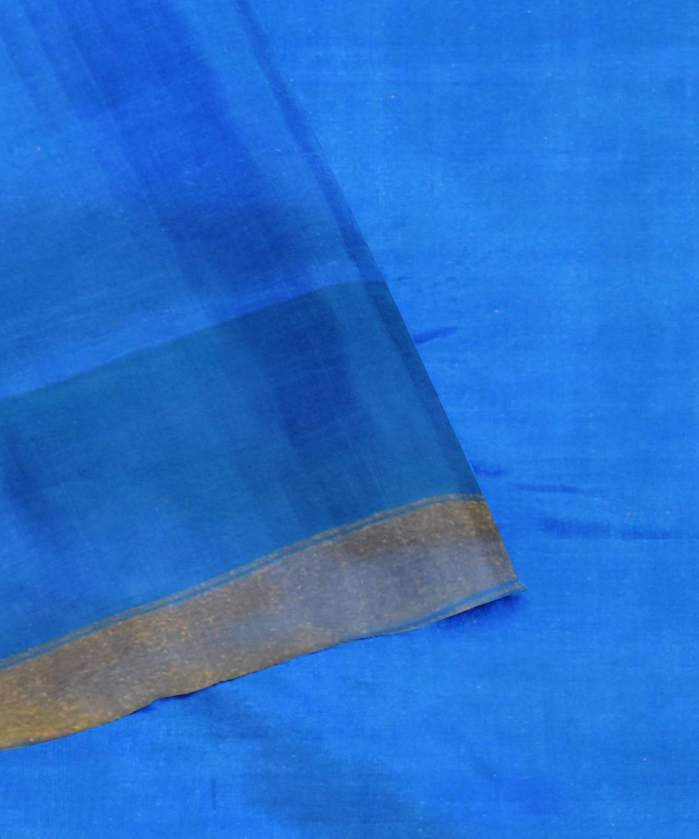 Turquoise blue patola silk handloom saree